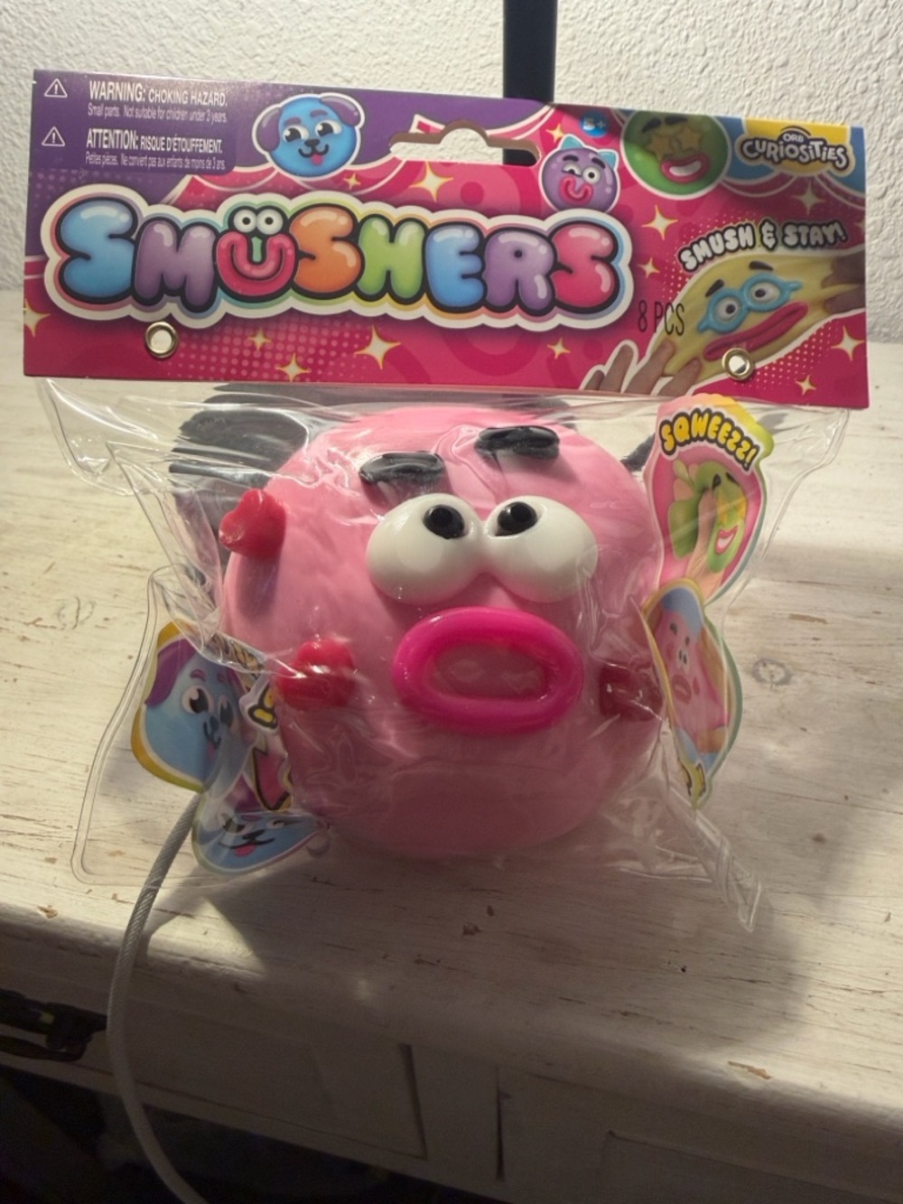 Smushers Pink Squeeze Plush Toy - Cute Pink Sensory Plush by Smushers